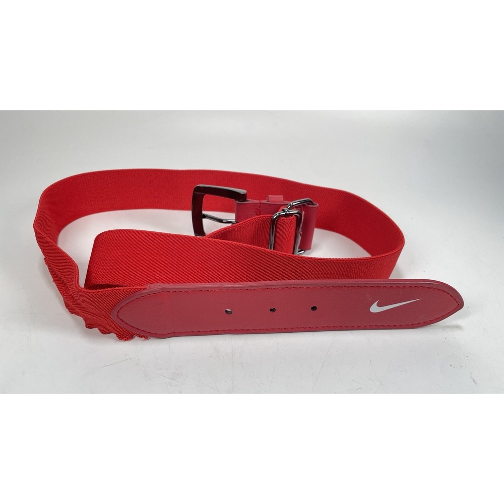 Nike Mens One Size Red 28 to 43 EUC Stretch Baseball Sports Belt